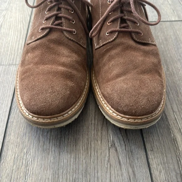 Timberland brown tan soft suede lace up oxfords with sensorflex 9.5 - Picture 3 of 7